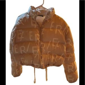 Shien Womens Size S Puffy Crop Top Jacket. Gentle used